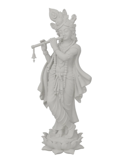 Krishna statue in white