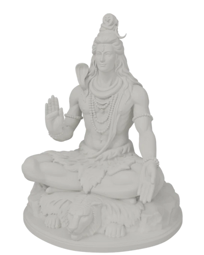 Shiva statue in white