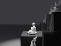 Buddha statue, side profile