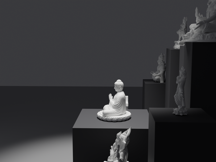 Buddha statue, side profile
