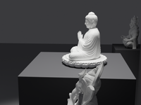 Buddha statue, side profile, close