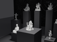 Ganesh murti statue with the Gods collection in the ONENULL studio