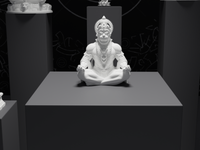 Hanuman statue, front view, close