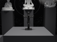 Jesus statue in Black, front view