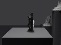 Jesus statue in Black, side profile