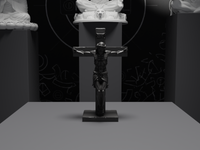 Jesus statue in Black, front view, close