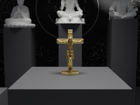 Jesus statue in Gold, front view