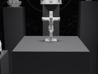 Jesus statue, front view, close