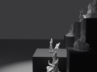 Krishna statue, side profile
