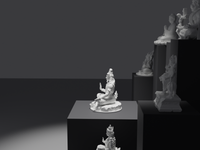 Shiva statue, side profile