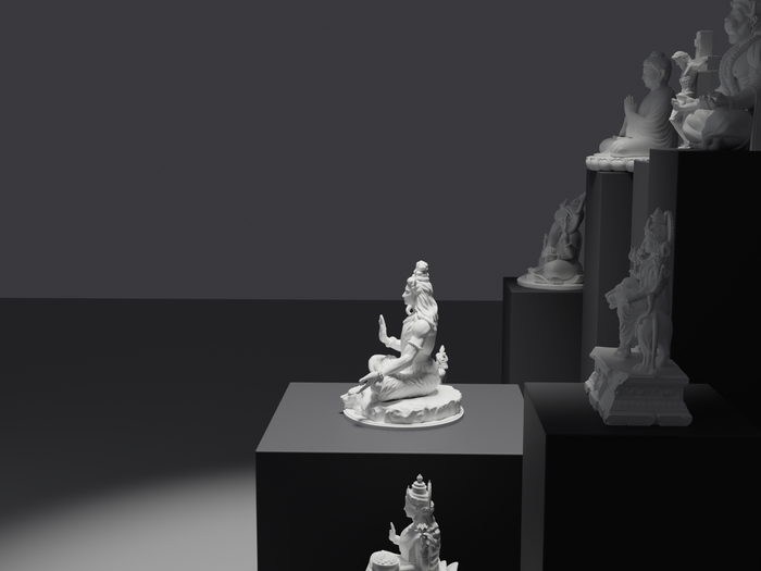 Shiva statue, side profile