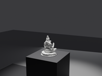 Shiva statue, rear three-quarter view