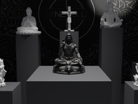 Shiva statue in Black, front view