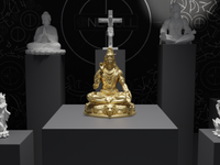 Shiva statue in Gold, front view