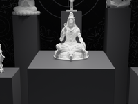 Shiva statue, front view, close