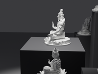 Shiva statue, side profile, close