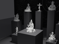 Shiva murti statue with the Gods collection in the ONENULL studio