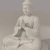 Buddha statue, seated in meditation