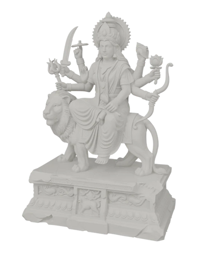 Durga statue in white