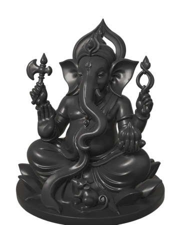 Ganesh statue in black