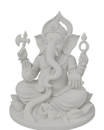 Ganesh statue in white