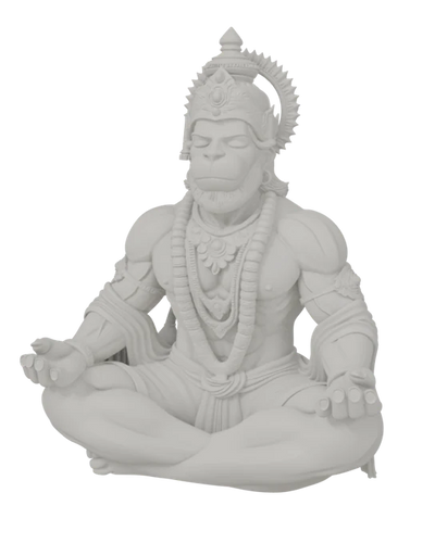 Hanuman statue in white
