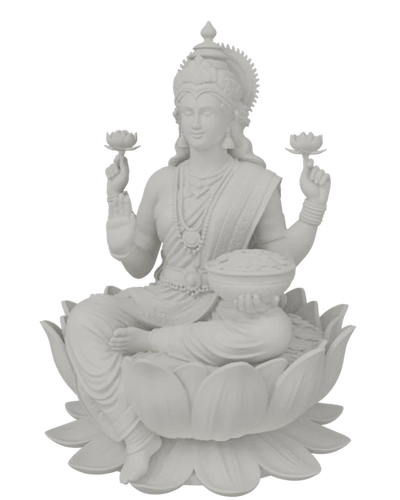 Lakshmi statue in white